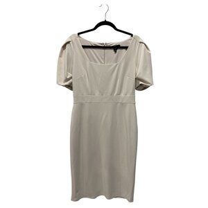 MAGGY LONDON Women Midi Ivory Dress 8